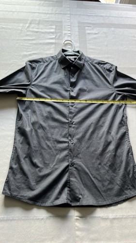Kenneth Cole Reaction Grey Men’s Shirt Size Small Super Slim - Picture 4 of 8