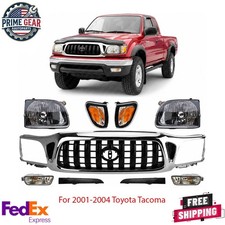 Front Grille Assembly Headlights Kit For 2001-2004 Toyota Tacoma