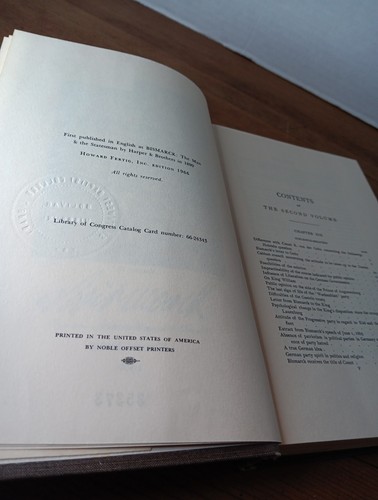 Bismarck Memoirs 1 & 2 Volume Set Fertig 1966 the Man and the Statesman Otto Von - Imagen 9 de 13