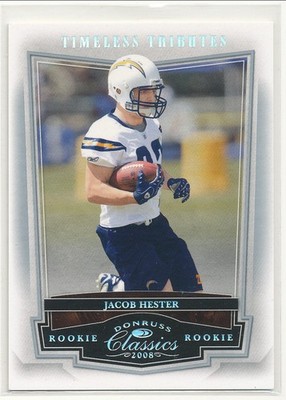 2008 Donruss Classics Jacob Hester Timeless Tributes Silver RC 084/100