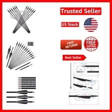 30-Inch Carbon Arrows for Target & Hunting - Replaceable Tips & Extras Included