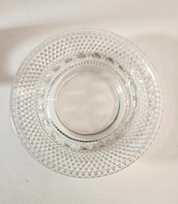 Vintage Clear Diamond Cut Glass Ashtray VGC