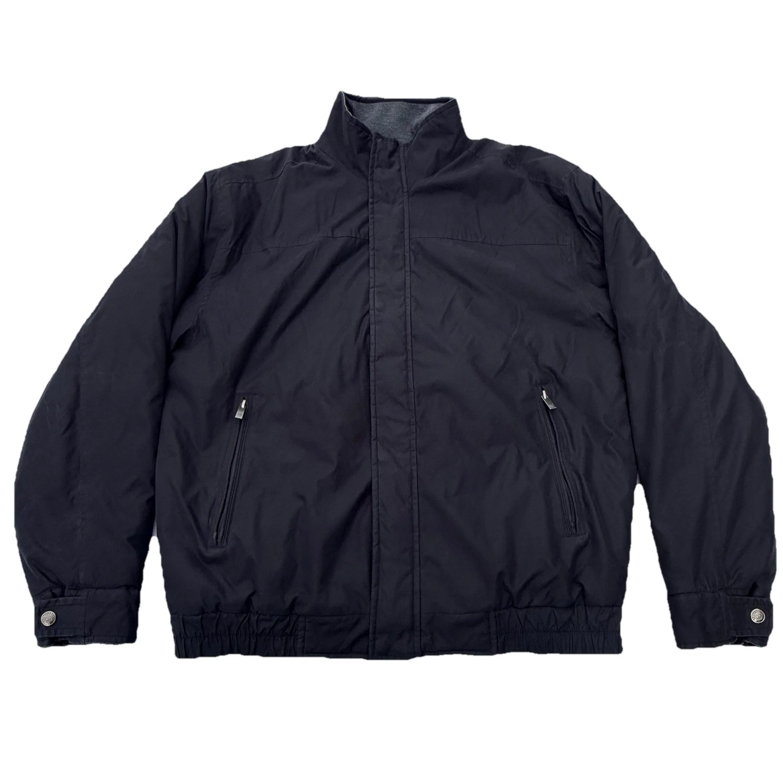 Vintage Weatherproof Mens M Black Jacket Plaid Lined Full Zip Coat