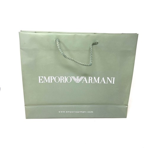 Emporio Armani branded shopping bag 12.5"TX15.5"LX4"W