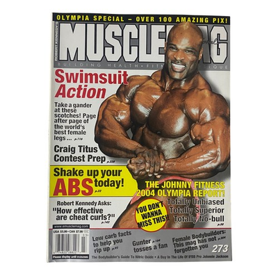 #ad MuscleMag International Magazine March 2005 No. 273 Ronnie Coleman No Label VG $19.95