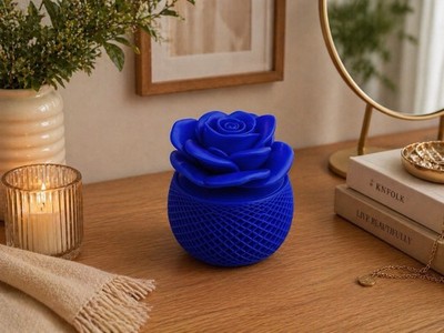 Bonboniere Dose in Rosenform 3D gedruckt
