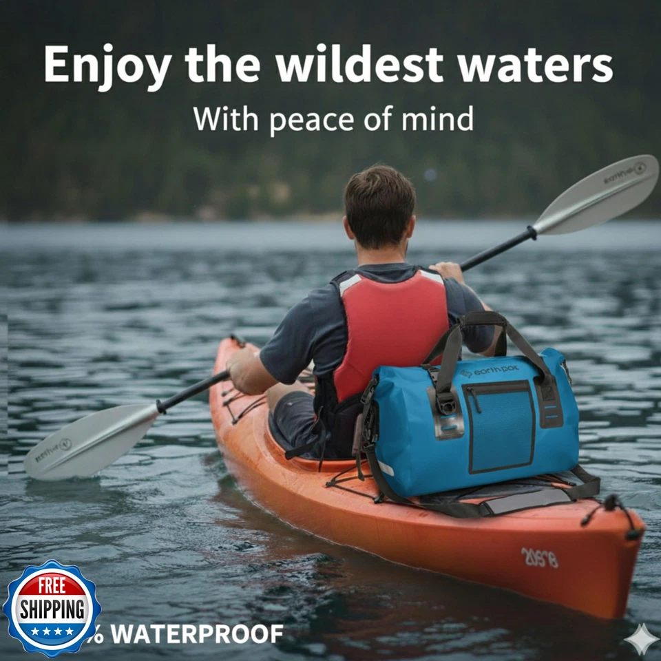 Earth Pak Waterproof Duffel Bag - Heavy Duty Motorcycle Dry Bag w - Image 3 of 4