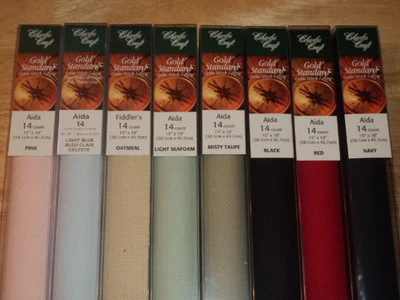 11,14,16, & 18 Count AIDA Charles Craft Cross Stitch Fabric GOLD STANDARD Choose