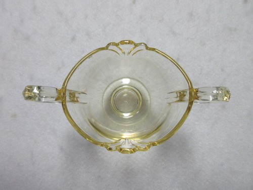Heisey Empress (#1401) Sahara/Yellow Individual Handled Open Sugar - Picture 4 of 13