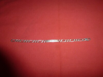 Bracelet Gourmette En Argent Massif (sterling) Vintage - Grand Modèle - Occasion