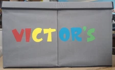 NEW VICTOR'S Large 100L Collapsible Toy Box Storage Organizer - Grey - Free Ship