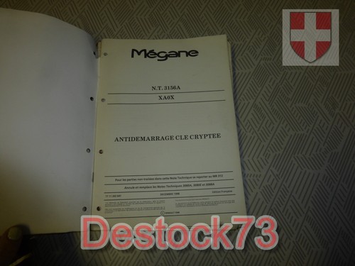 Workshop Manual Renault Megane 1:NT3156A Immobilizer Key Cryptée - Picture 2 of 3