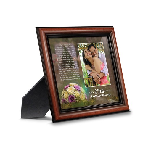 25th Wedding Anniversary Gifts for Couples, Silver 25th Anniversary Card - Picture 3 of 38