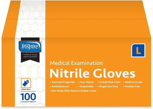 Nitrile Exam Gloves | the Original Quality Stretch Nitrile Cobalt Blue | 4.5 Glo - Picture 8 of 12