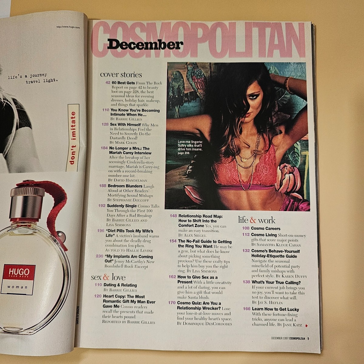 COSMOPOLITAN 1997年12月号　マライア　Mariah Cosmopolitan December 1997 MARIAH CAREY Cover & Interview