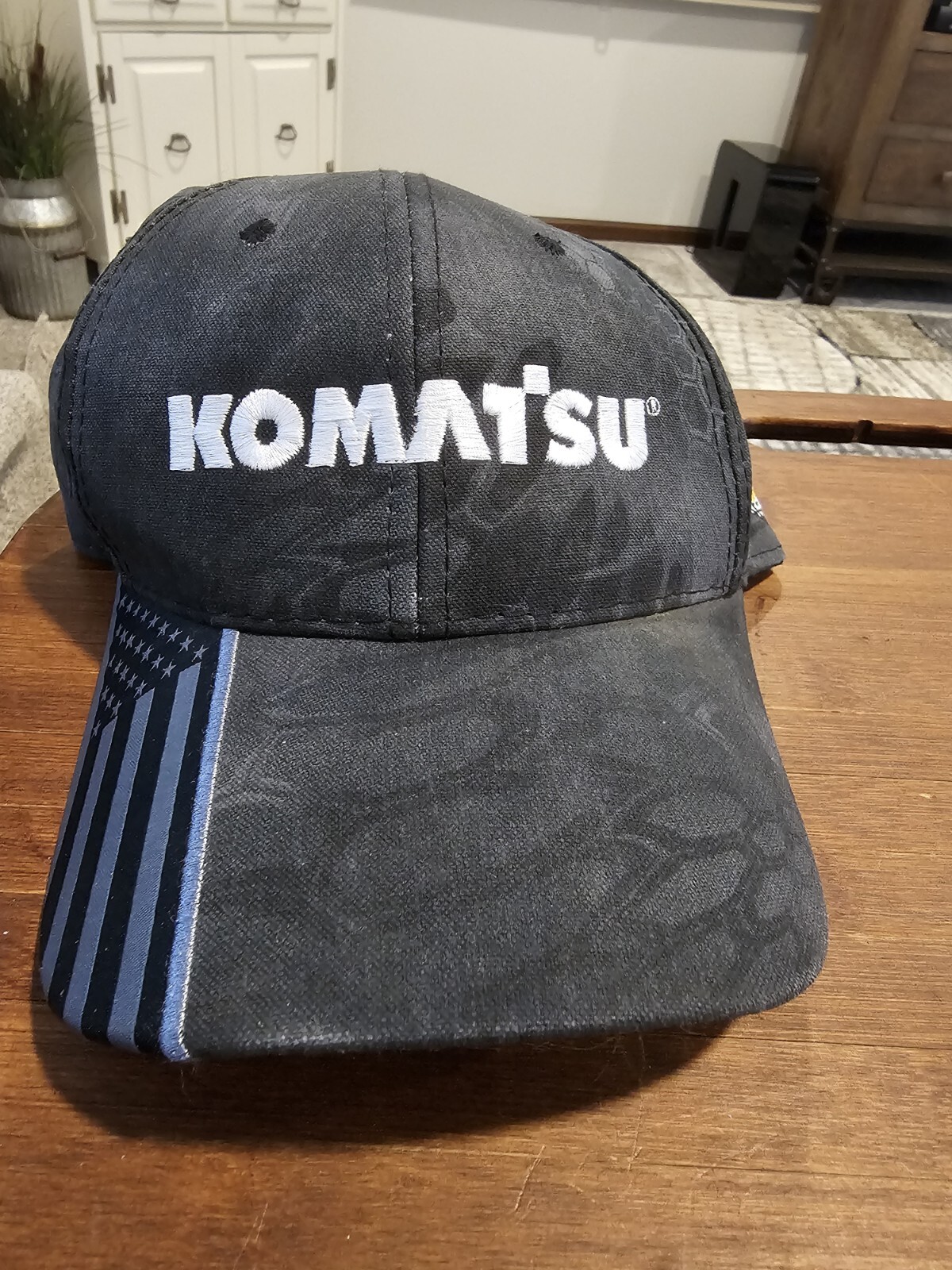 Komatsu Hat Cap Strap Back Construction Tractor  … - image 1