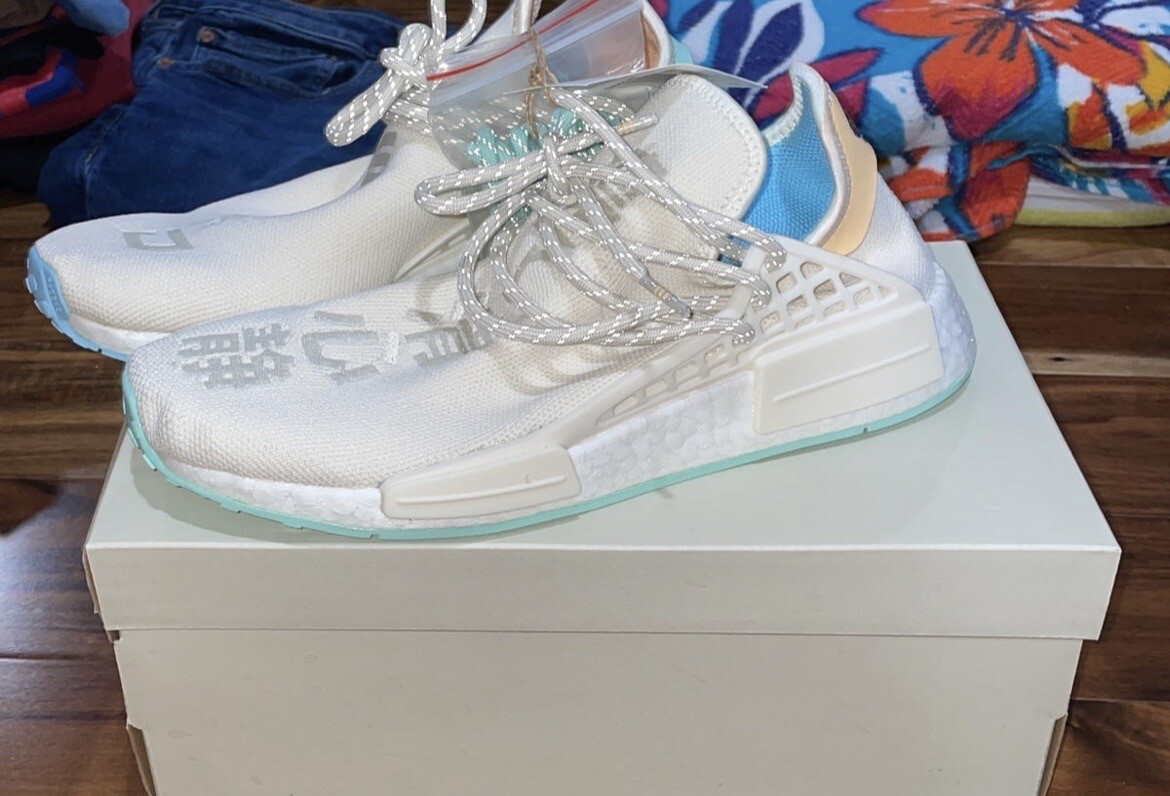 Size 8 - adidas NMD Human Race x Pharrell White | eBay