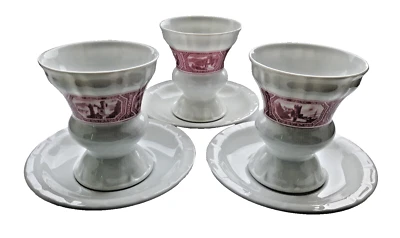 3- Heinrich Porzellankultur Germany- Rüdesheimer Kaffeebecher mit Untertasse - Bild 1 von 4