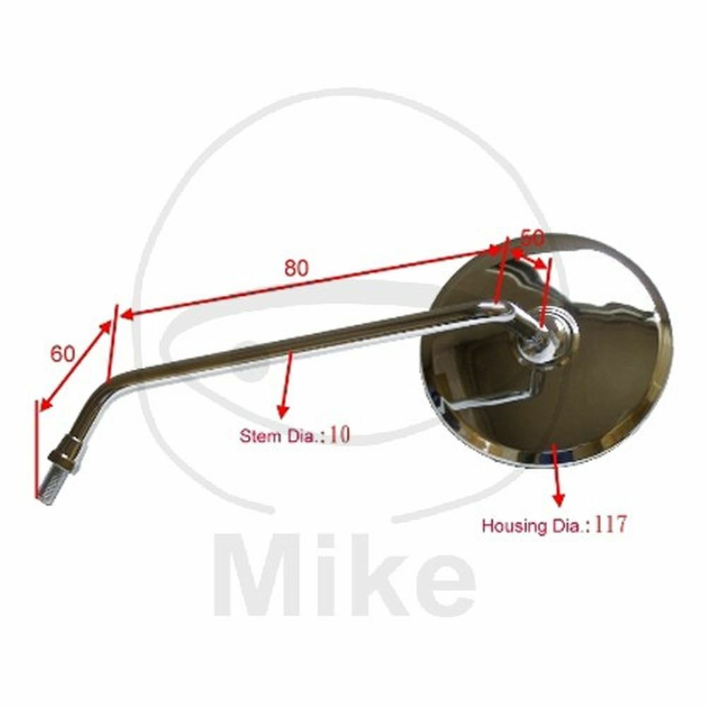 Espelho Lateral Da Motocicleta Para Honda CB200 CB350 CB400 CB450 CB500 - Foto 2