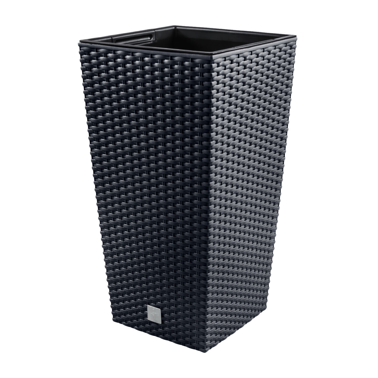 Vaso da fiori + inserto vaso da fiori effetto rattan RATO SQUARE DRTS200...