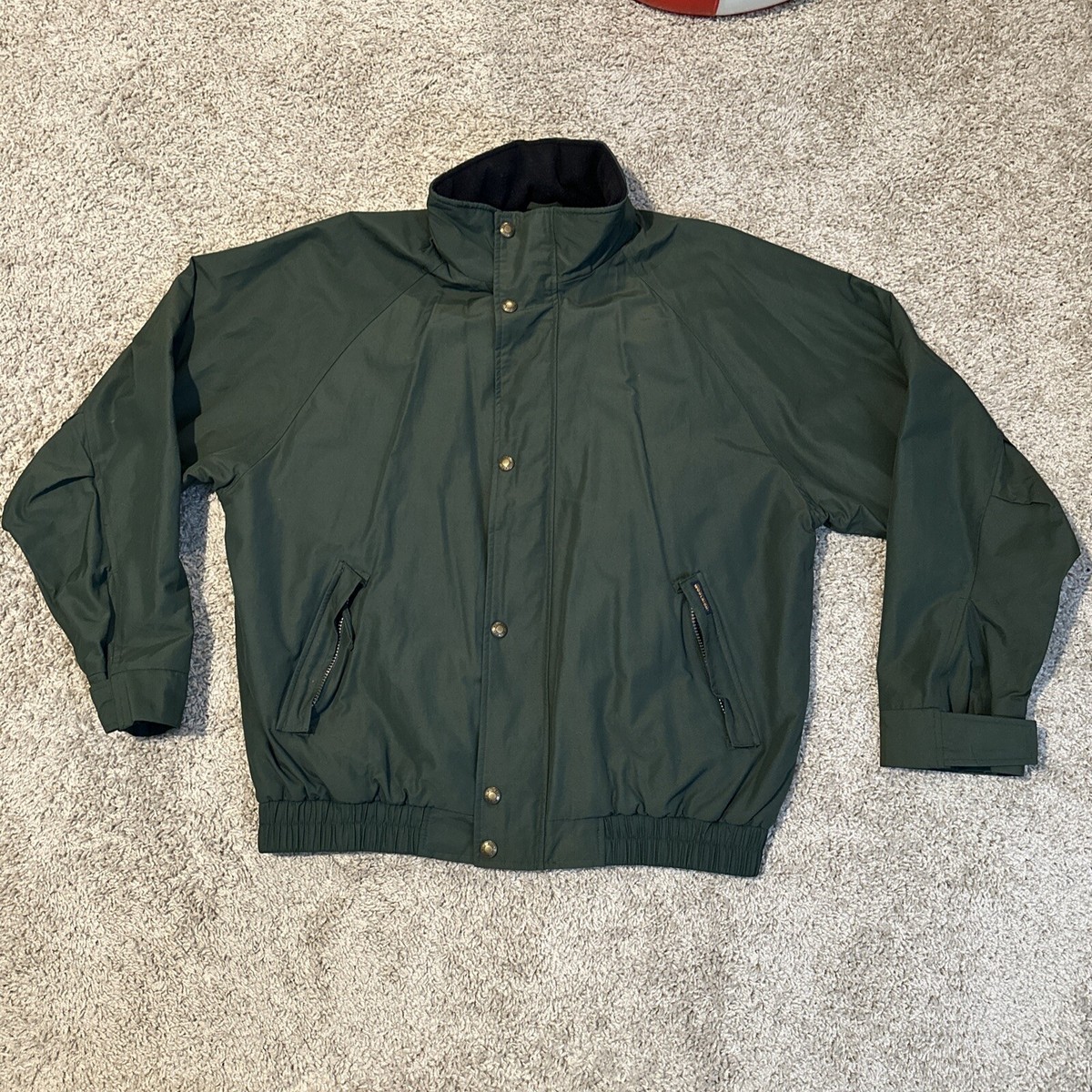 Vintage Woolrich John Rich and Bro Mens Size Large Green Flannel Lined  Jacket