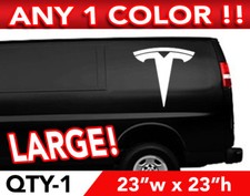 Tesla T Model- S X Large Wall Or Window Decal Sticker 23x23 Any 1 Color