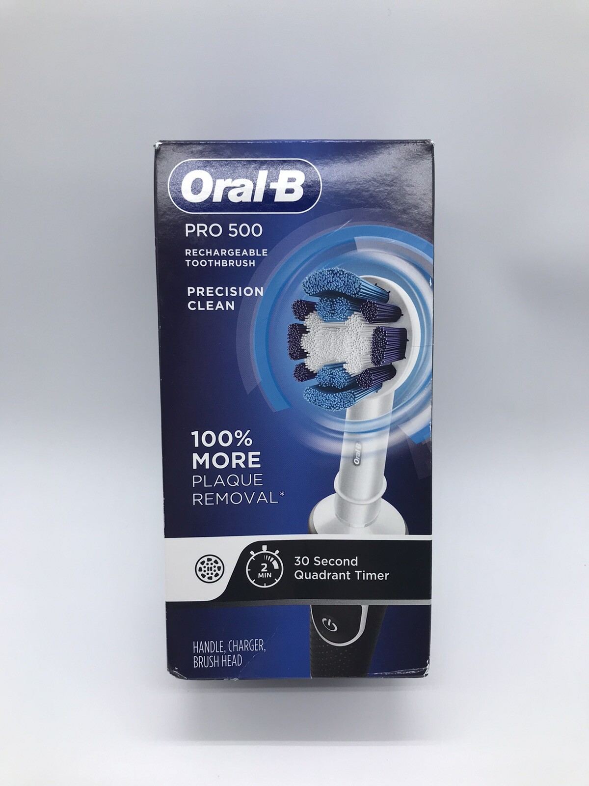 Oral-B Pro 500 Rechargeable Toothbrush with Precision Clean - 30-Second Timer
