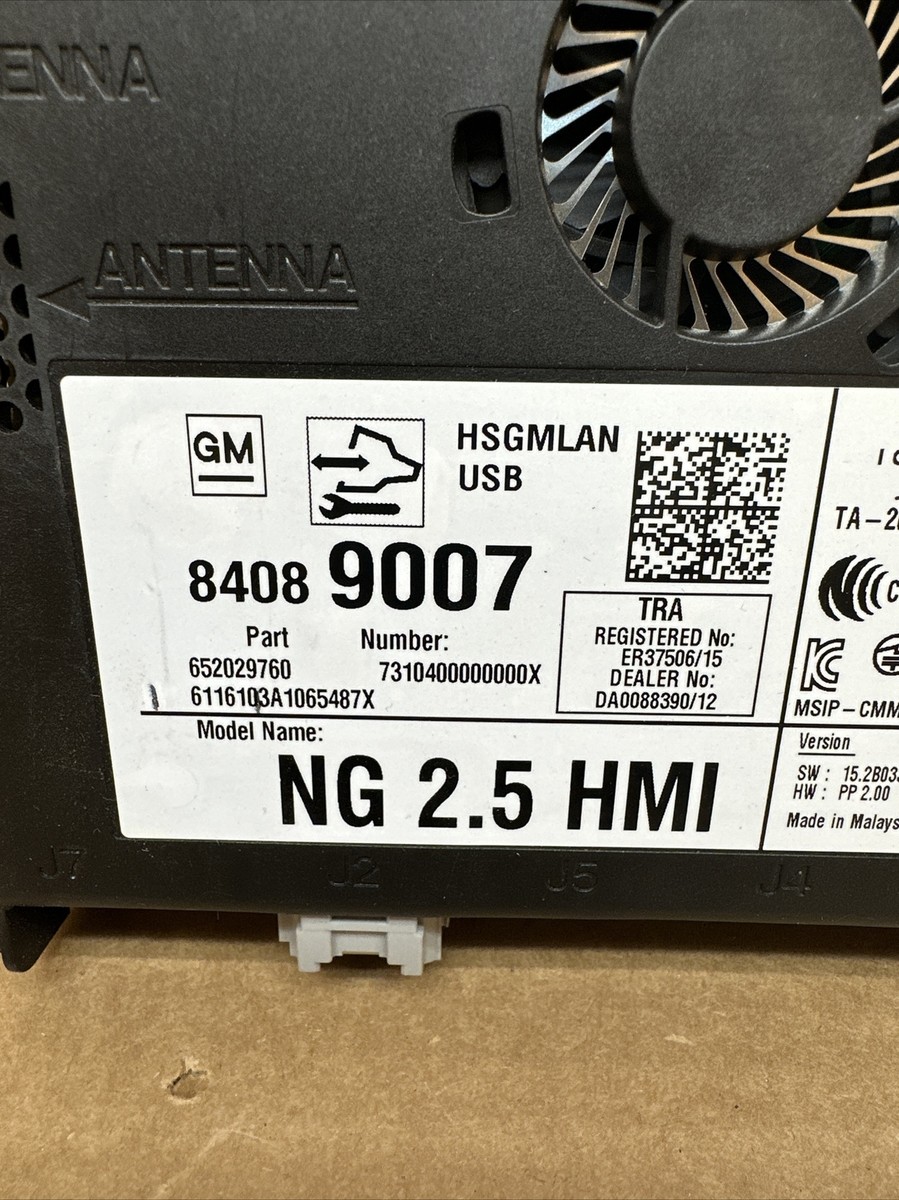 2015-2016 GM HMI Human Machine Interface Control Module 84089007  
