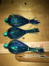 High Percentage  Big Eyes Salmon Trolling Flies Pack Of 2- 4” Rigged