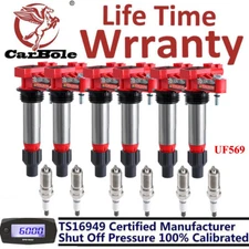 6x Iridium Spark Plug 41-109 + 6x UF569 Ignition Coils For Chevrolet GMC 3.6L V6