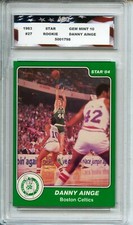 1983 Star #27 Danny Ainge Rookie Card AGC 10 Gem Mint Boston Celtics