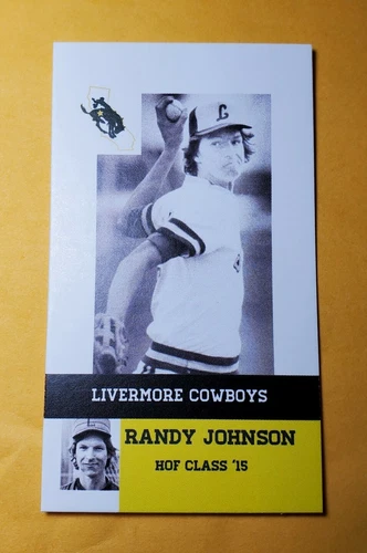 Livermore HS CA RANDY JOHNSON Hall of Fame Celebration card 2015