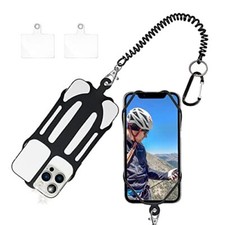 Cell Phone Lanyard Theter with Carabiner Clip for Hiking Cycling Climbing