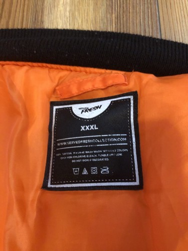 Giacca Bomber Vintage Servita Fresca Malcolm X Martin Luther King Mandela Nera XXXL - Foto 15 di 23