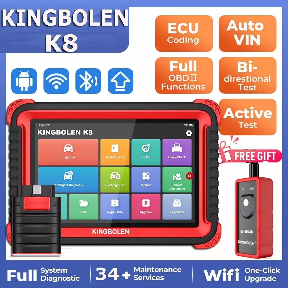 KINGBOLEN® K8 ECU Coding Bi-Directional Auto OBD2 Scanner