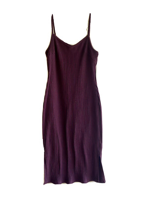 knee length dresses for ladies Renata Snap Front Rib Tank Dress Violet Stone / L by Project Social T