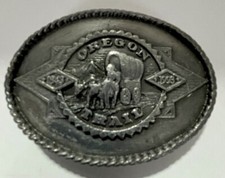 SISKIYOU - OREGON TRAIL 1843-1992 PEWTER BELT BUCKLE - Limited Edition F2