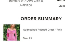 Fashion Nova Dress Plus Size 2x Pink Ruched Up