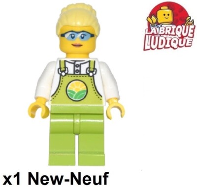 LEGO Figürchen Minifig City Weiblich Bäuerin Farmer Latzhose cty1441 Neu