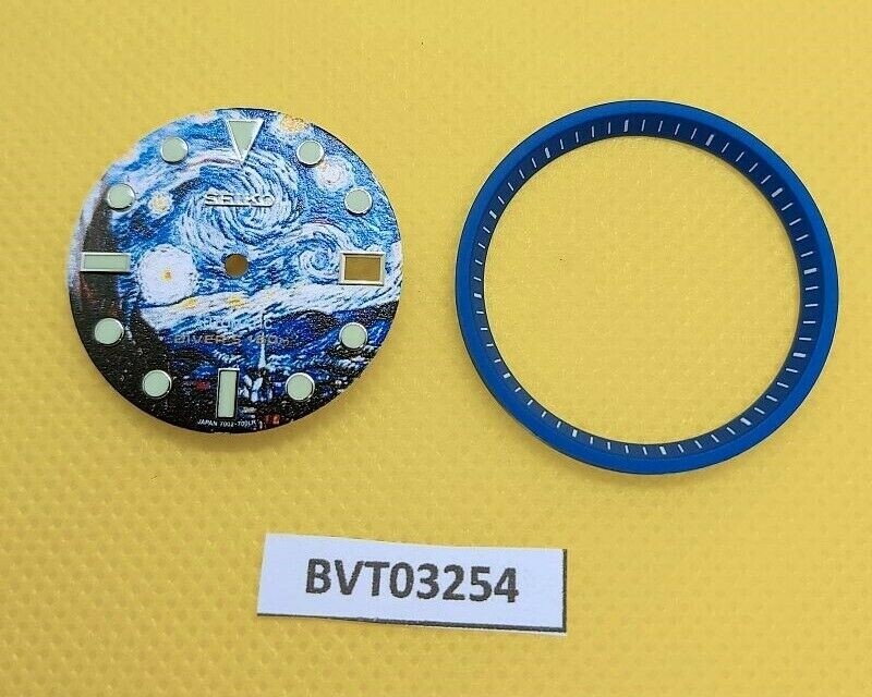 NEW SEIKO VAN GOGH STARRY NIGHT DIAL 7002 7000 MOD DIAL MINUTE