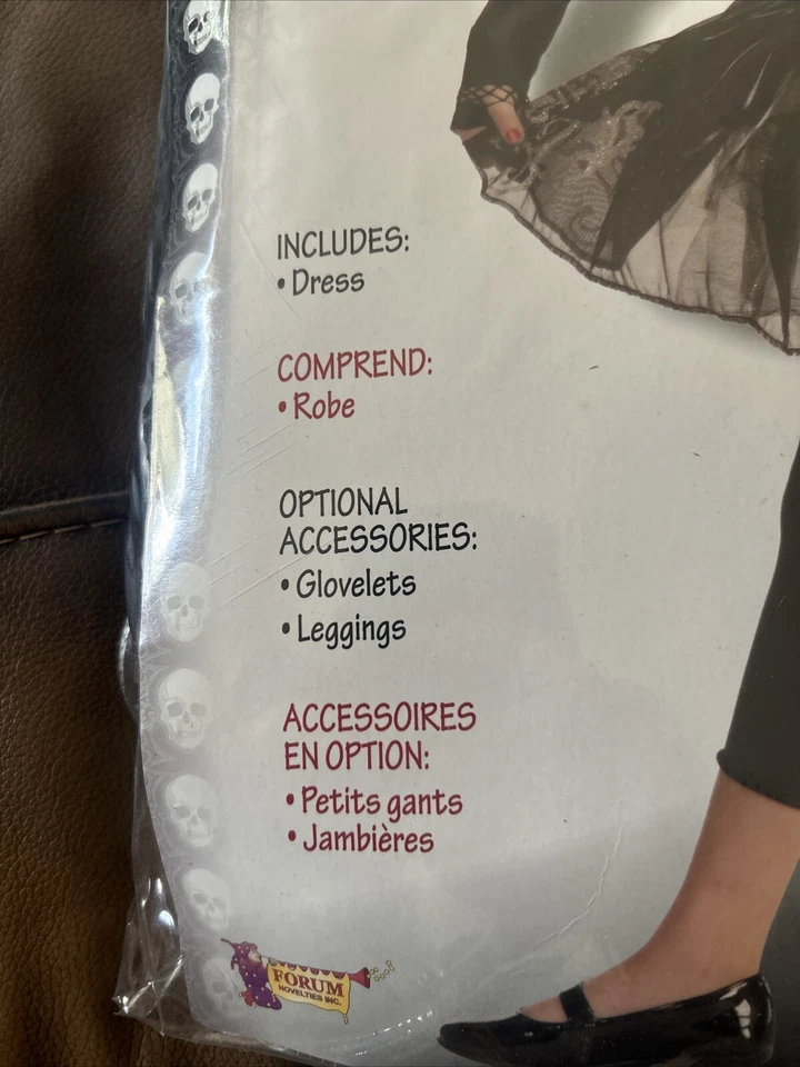 Forum Novelties 76408 Disfraz Bailarina Calavera Niños, Negro, Grande Foto 2 de 3