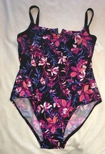 Calvin Klein floral print One piece swimsuit size 10 NEW