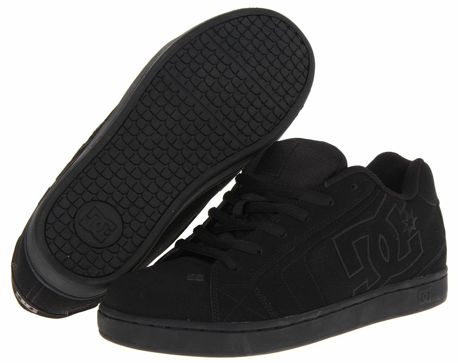 DC Net Black Leather Mens Skate 