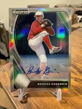 BROOKS GOSSWEIN 2021 Prizm Draft Picks Silver Prizm Prospect RC Auto #PDP124🔥📈