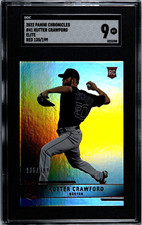 2022 Panini Chronicles #41 Kutter Crawford Elite RED /199 SGC 9 MINT RC