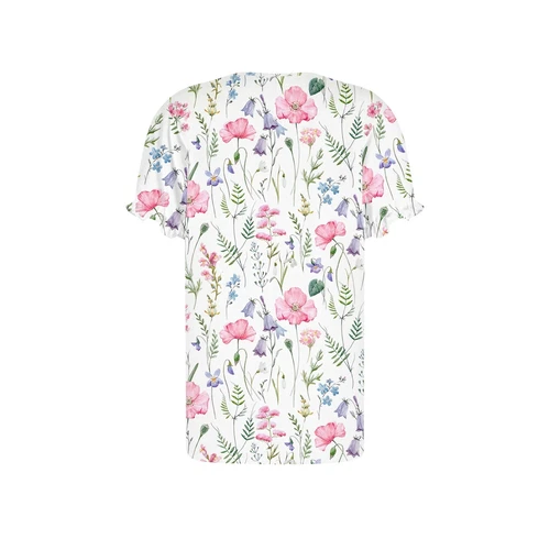 Womens Base Loose Short Pullover Summer Tops Sleeve V neck Ladies Shirt Blouse - Bild 5 von 64