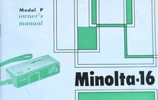 Minolta-16P sub-minature camera owner's manual complete