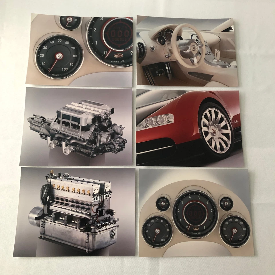 Kit de prensa Bugatti Veyron folleto fotos 2002 texto alemán Foto 3 de 4