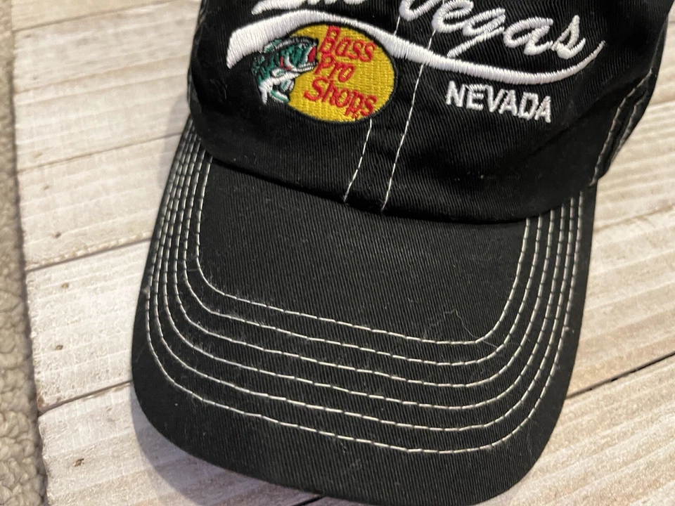 Gorra de béisbol ajustable Bass Pro Shops Las Vegas negra bordada Foto 3 de 4