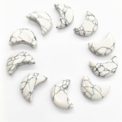30pcs Artificial White Turquoise Stone Healing Moon Gemstone Home Decor Ornament